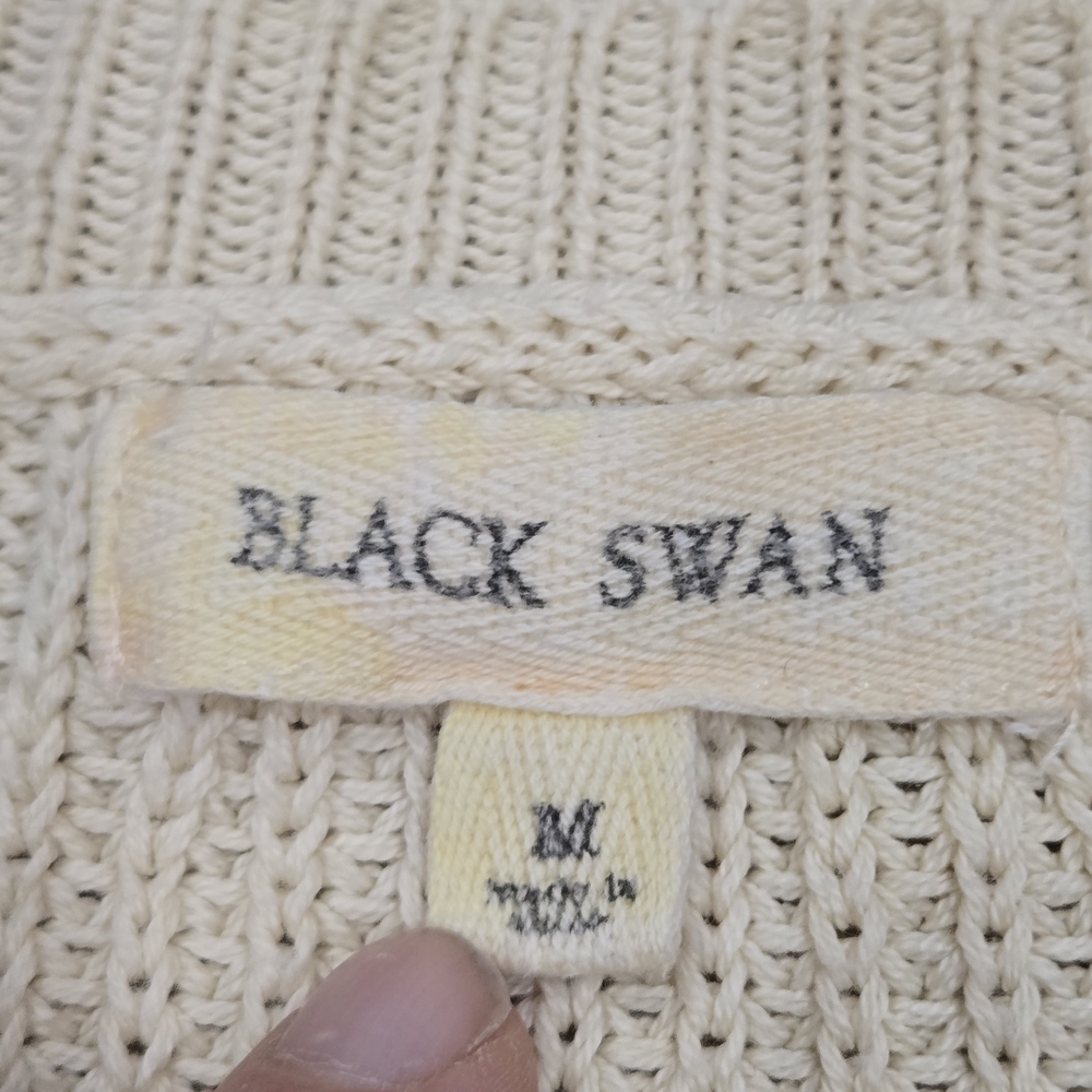 Black Swan Cream Sweater with Layered Hem - Picture 3 of 6